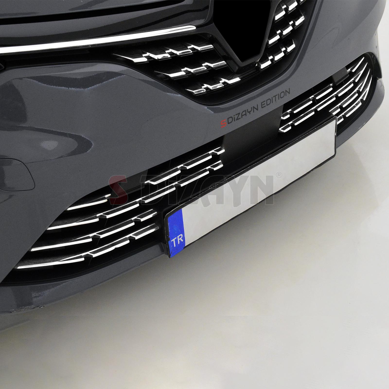 S-Dizayn Renault Clio 5 Krom Ön Tampon Çıtası 10 Prç. 2019 Üzeri S-Dizayn Renault Clio 5 Krom Ön Tampon Çıtası 10 Prç. 2019 Üzeri