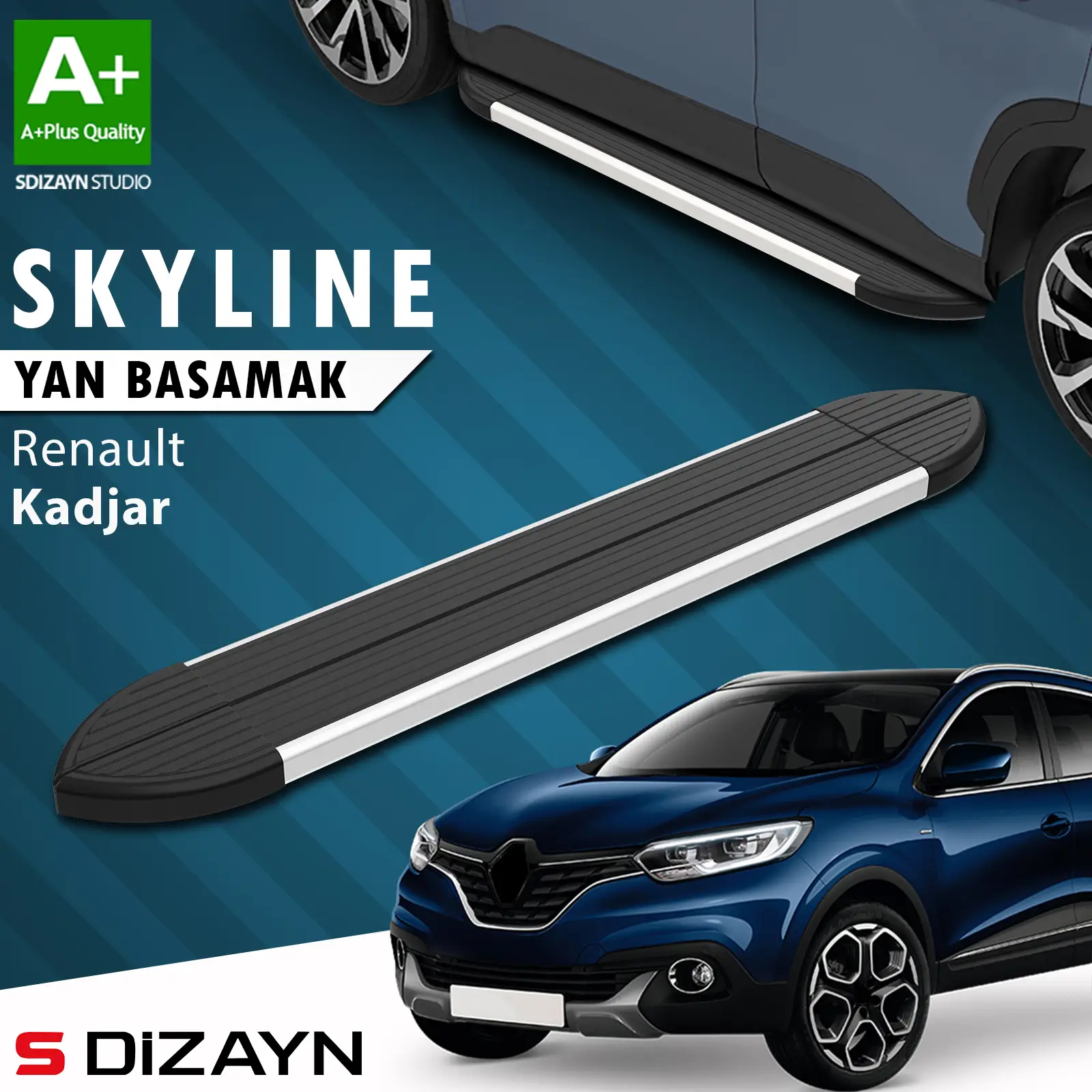 Renault Kadjar Skyline Aluminyum Yan Basamak 173 Cm 2015-2022 A+ Kalite