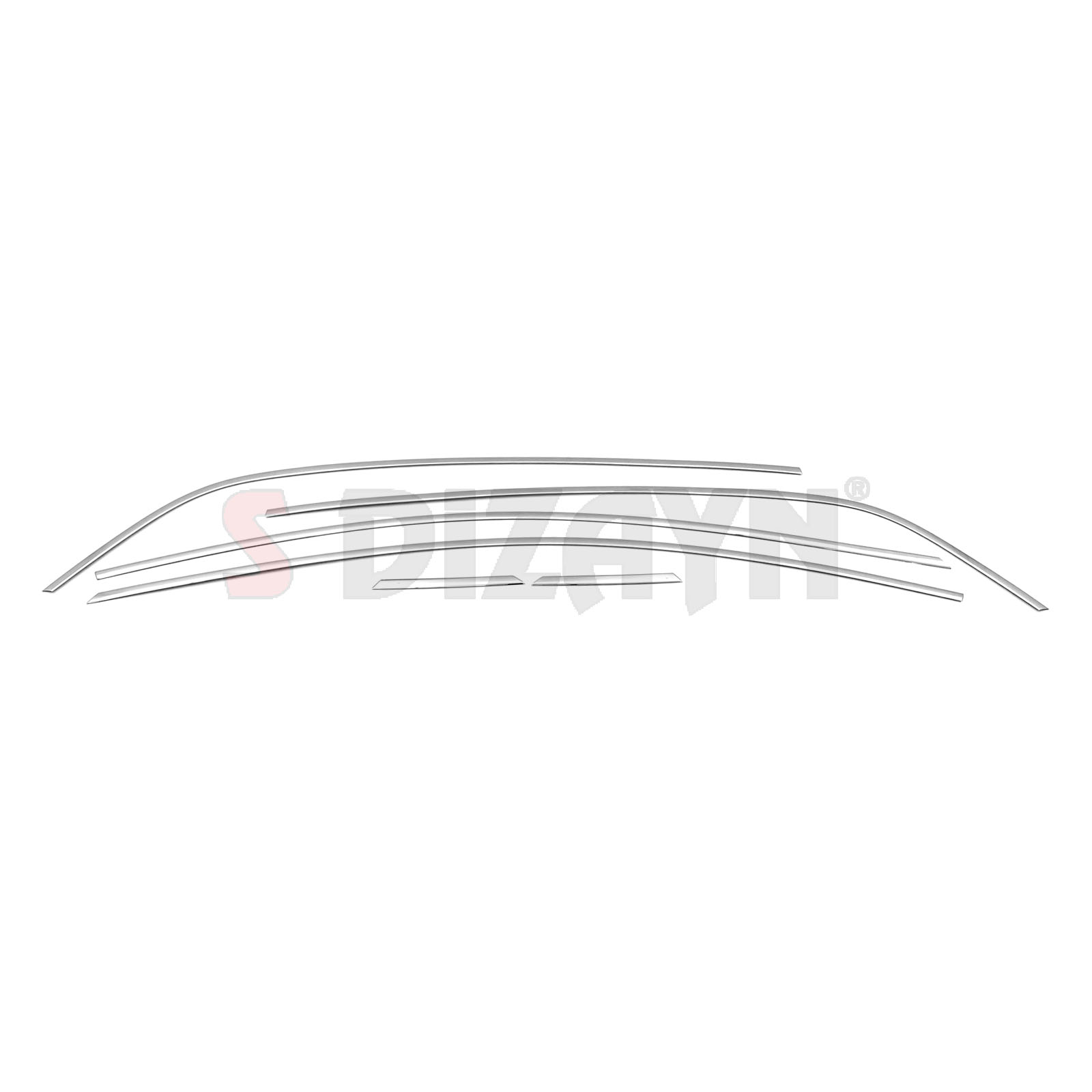S-Dizayn Renault Megane 4 SD Krom Cam Üst Çıtası 6 Prç. 2016-2020 S-Dizayn Renault Megane 4 SD Krom Cam Üst Çıtası 6 Prç. 2016-2020