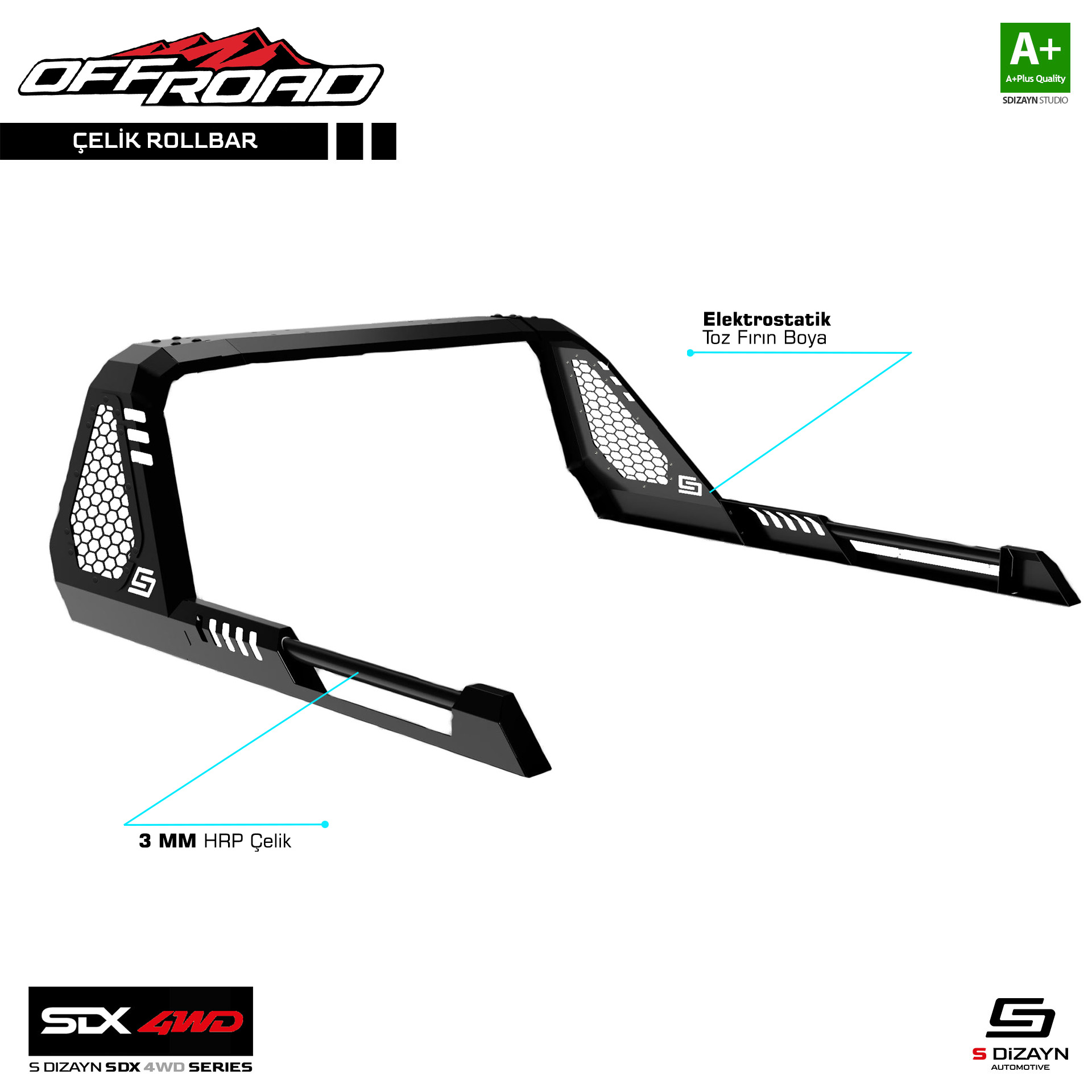 S-Dizayn SDX 4WD Off Road VW Amarok 2 Çelik Roll Bar V1 2023 Üzeri S-Dizayn SDX 4WD Off Road VW Amarok 2 Çelik Roll Bar V1 2023 Üzeri