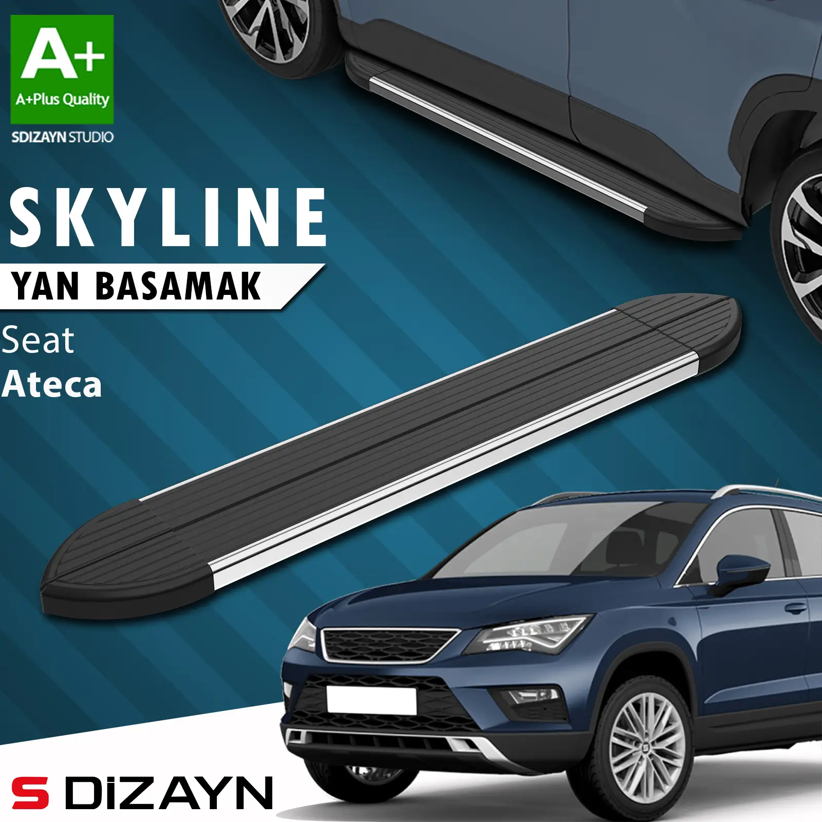 Seat Ateca Skyline Krom Yan Basamak 173 Cm 2017 Üzeri A+ Kalite