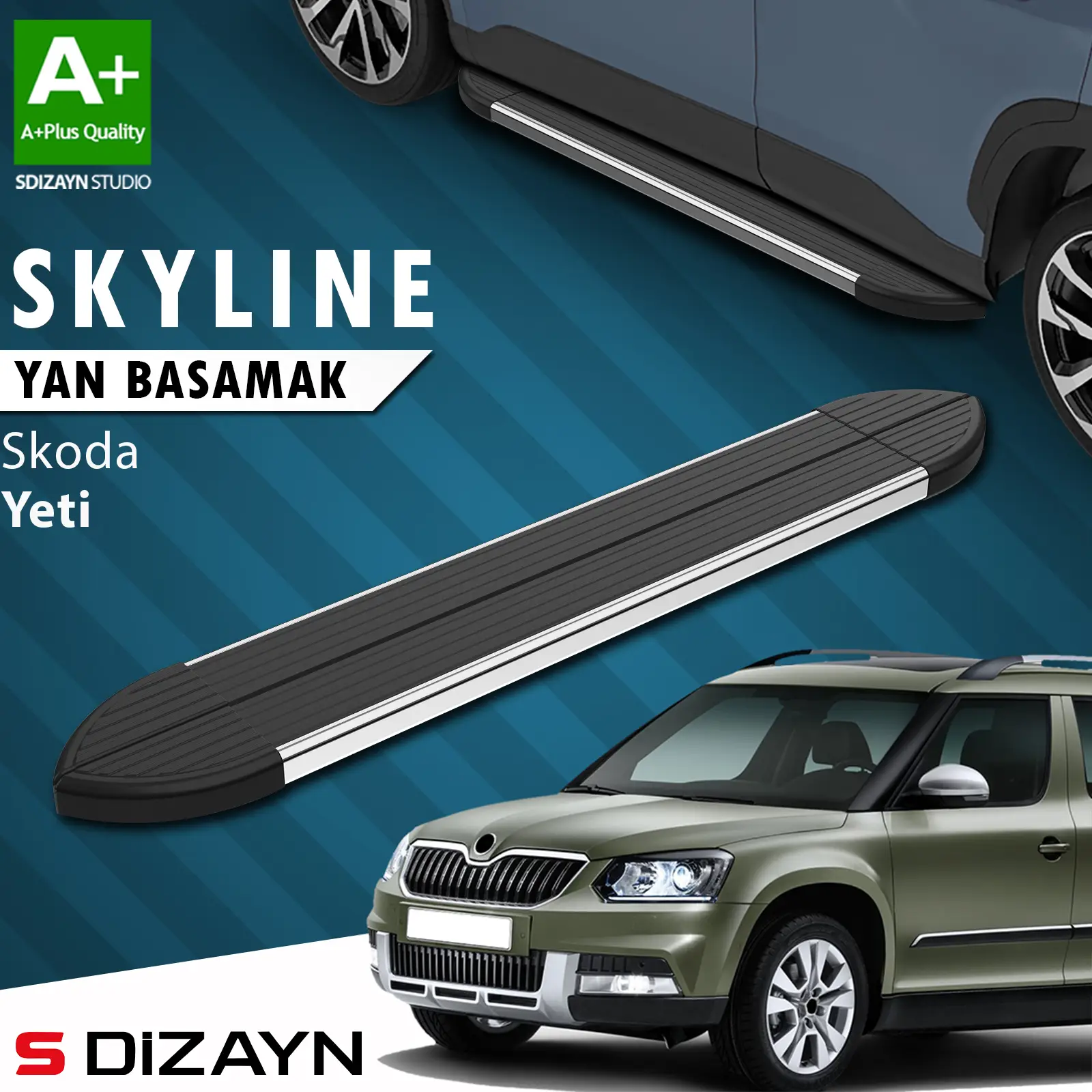 Skoda Yeti Skyline Krom Yan Basamak 173 Cm 2009-2017 A+ Kalite
