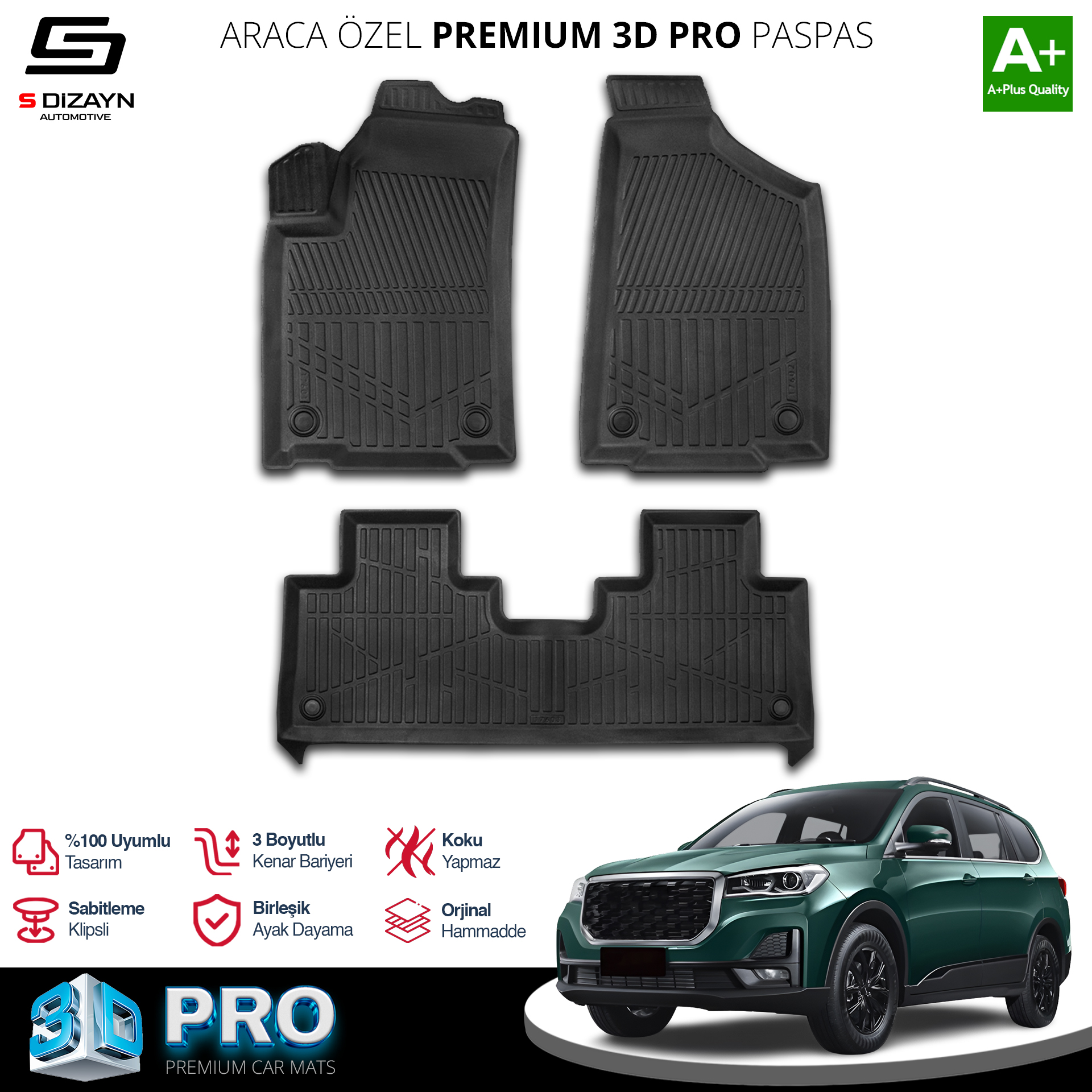 S-Dizayn SWM G05 Pro 3D Pro Havuzlu Paspas 2024 Üzeri A+ Kalite S-Dizayn SWM G05 Pro 3D Pro Havuzlu Paspas 2024 Üzeri A+ Kalite