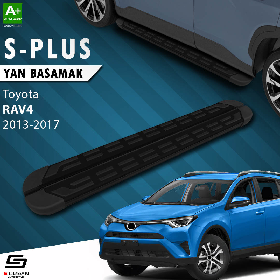 S-Dizayn Toyota Rav 4 4 S-Plus Siyah Yan Basamak 173 Cm 2013-2017 A+ Kalite S-Dizayn Toyota Rav 4 4 S-Plus Siyah Yan Basamak 173 Cm 2013-2017 A+ Kalite