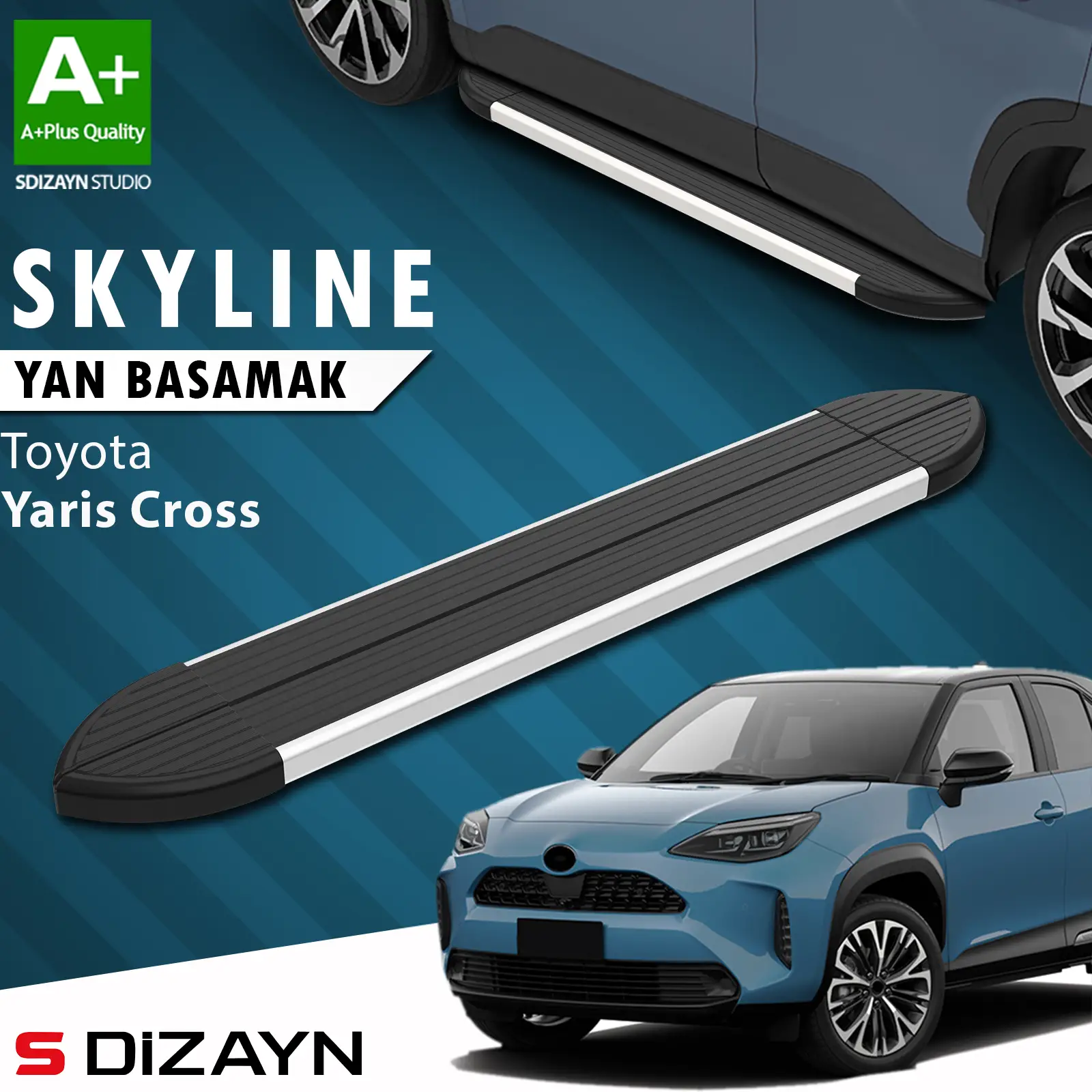 Toyota Yaris Cross Skyline Aluminyum Yan Basamak 183 Cm 2020 Üzeri A+ Kalite
