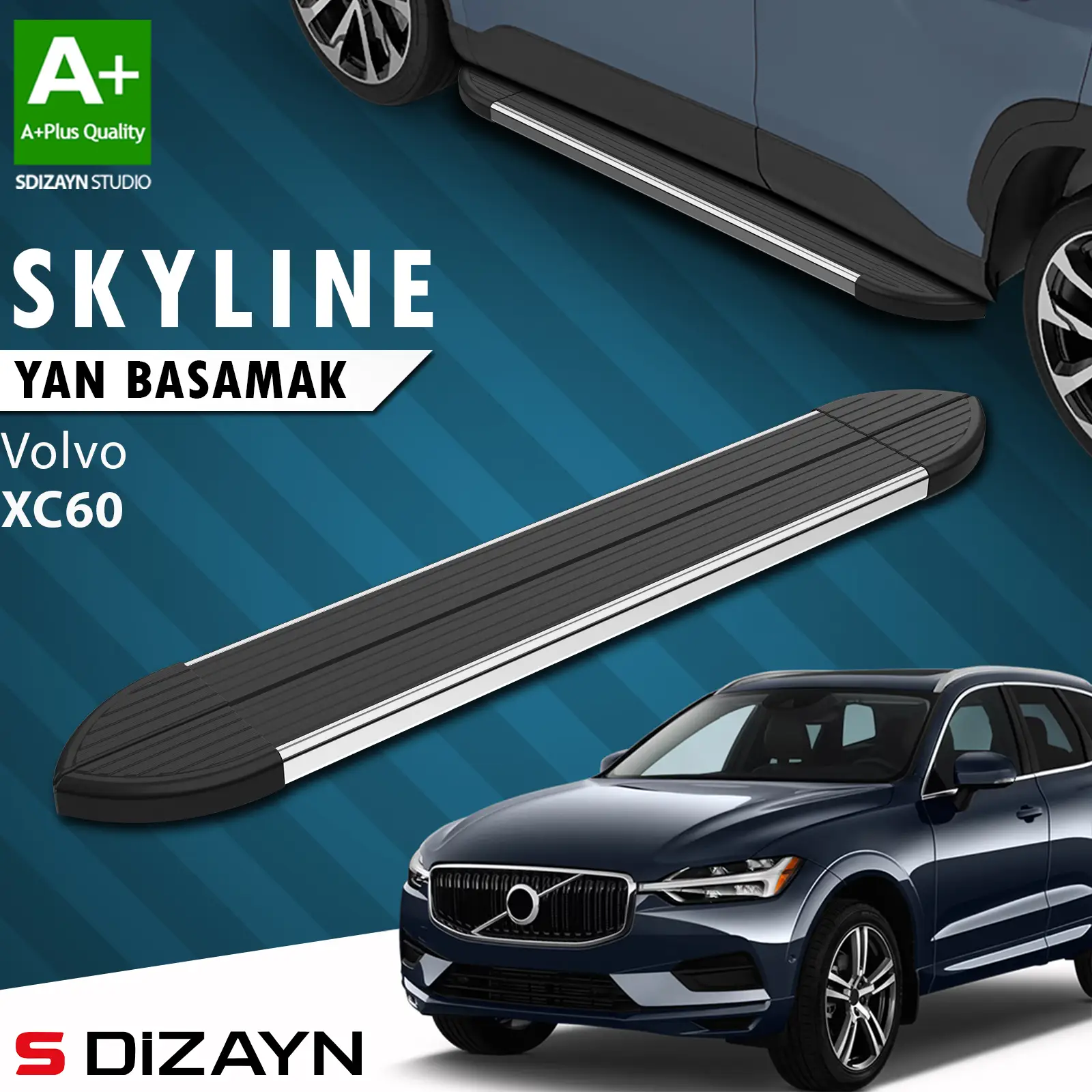 Volvo Xc60 2 Skyline Krom Yan Basamak 193 Cm 2017-2023 A+ Kalite