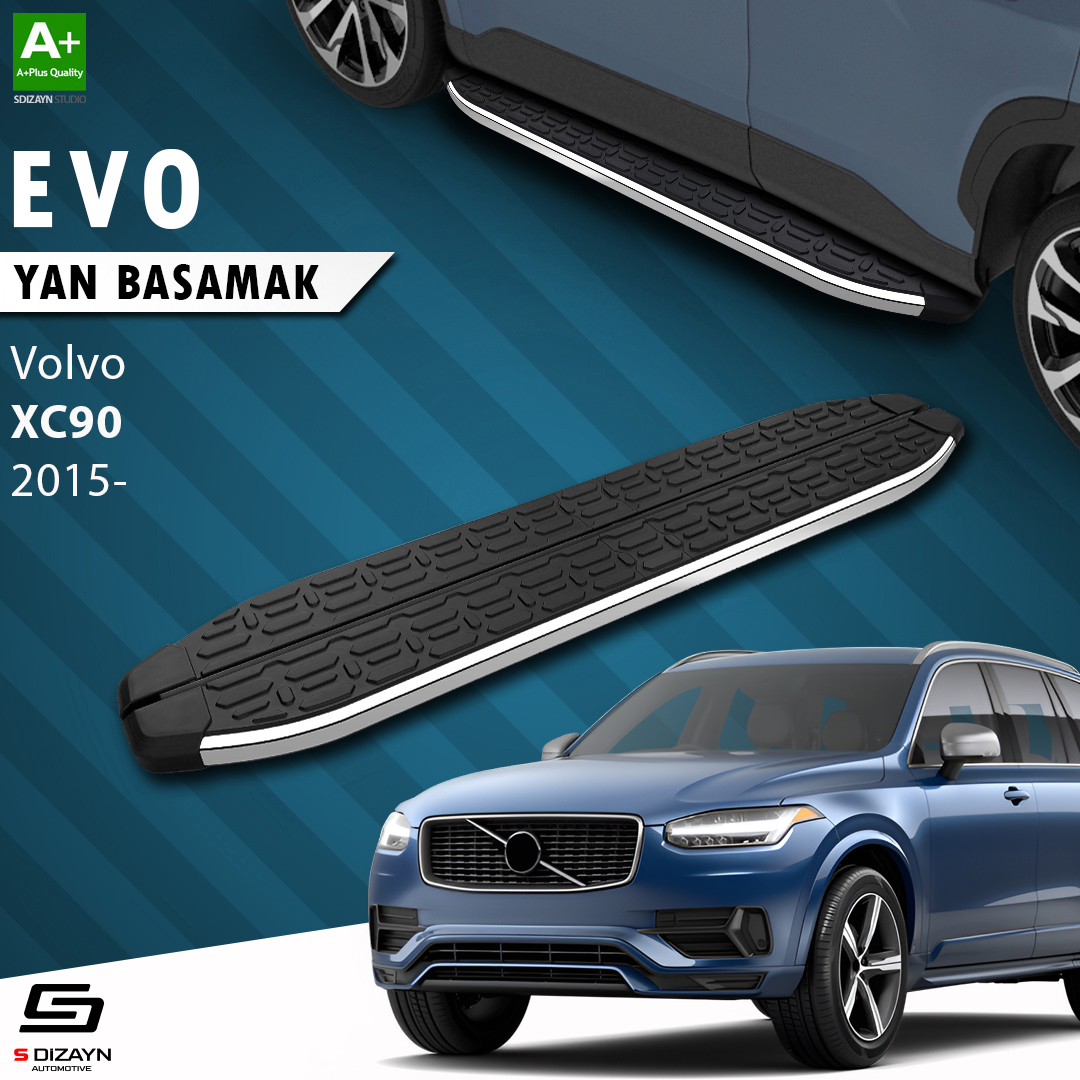 S-Dizayn Volvo XC90 2 Evo Krom Yan Basamak 193 Cm 2015 Üzeri S-Dizayn Volvo XC90 2 Evo Krom Yan Basamak 193 Cm 2015 Üzeri
