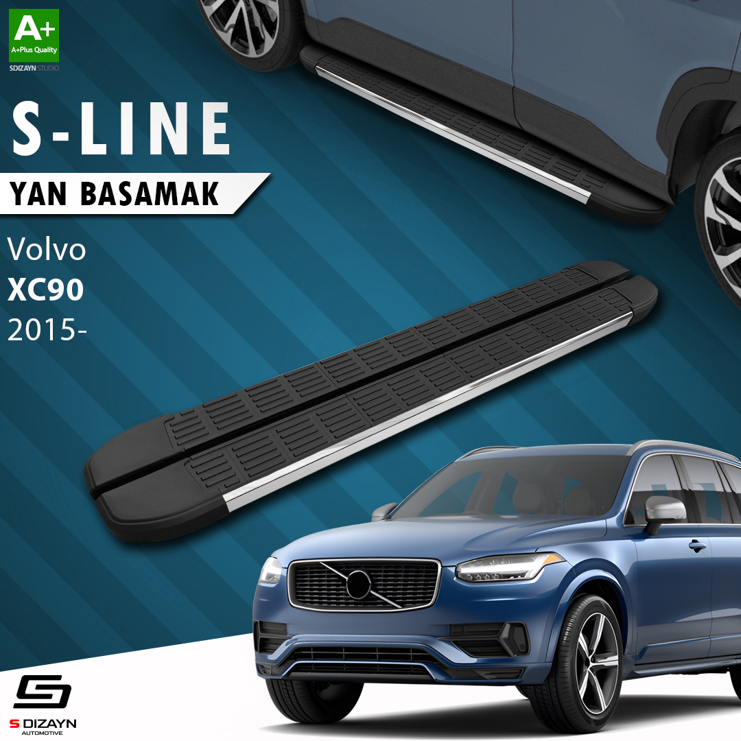 S-Dizayn Volvo XC90 2 S-Line Krom Yan Basamak 193 Cm 2015 Üzeri S-Dizayn Volvo XC90 2 S-Line Krom Yan Basamak 193 Cm 2015 Üzeri