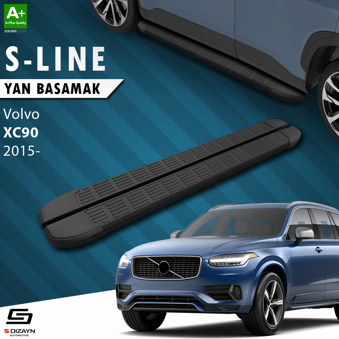 S-Dizayn Volvo XC90 2 S-Line Siyah Yan Basamak 193 Cm 2015 Üzeri S-Dizayn Volvo XC90 2 S-Line Siyah Yan Basamak 193 Cm 2015 Üzeri