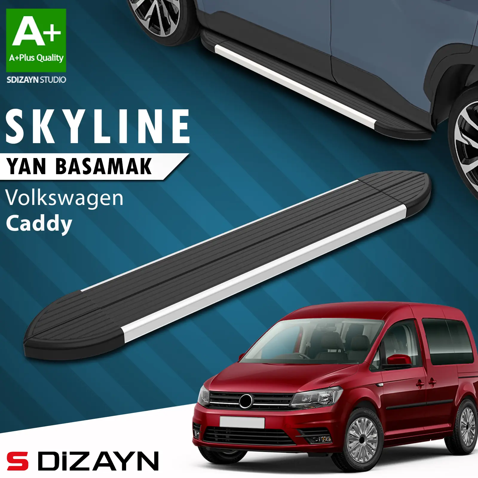 VW Caddy 3 Skyline Aluminyum Yan Basamak 193 Cm 2004-2020 A+ Kalite