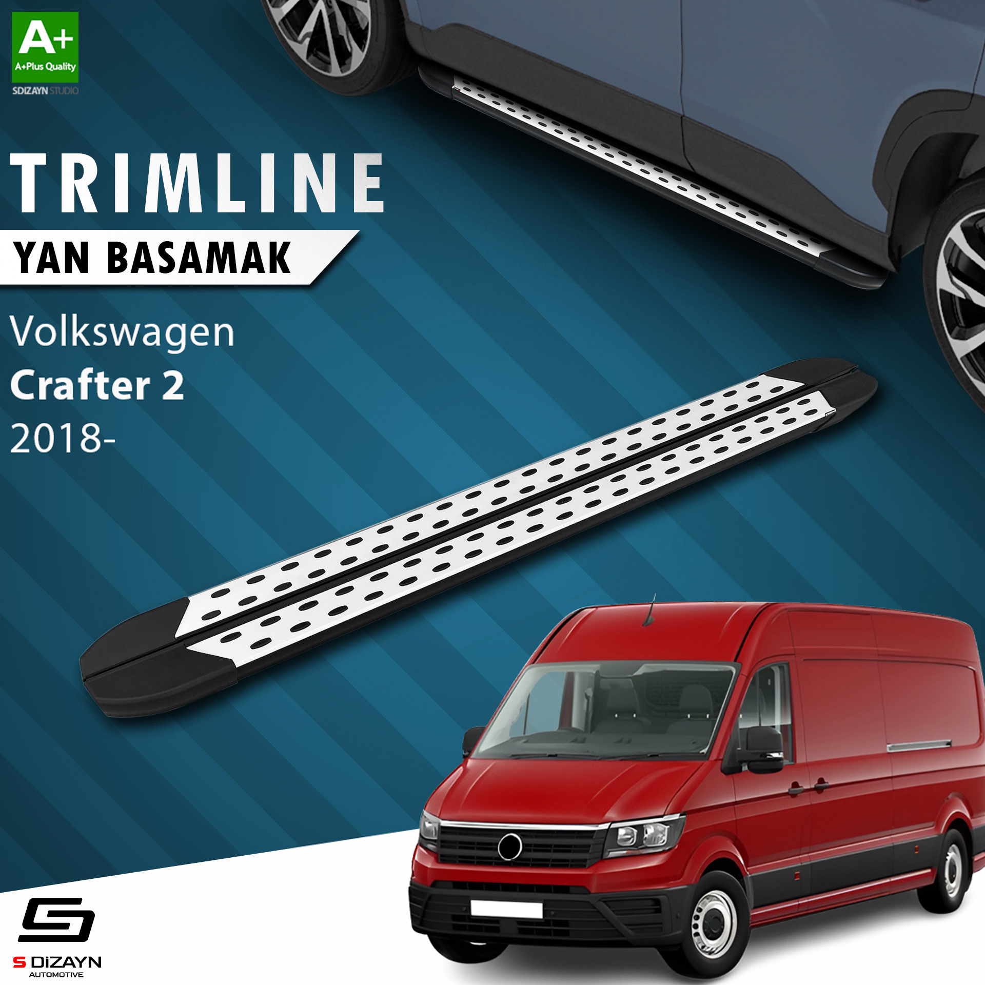 S-Dizayn VW Crafter 2 Van TrimLine Gri Yan Basamak 272 Cm 2018 Üzeri S-Dizayn VW Crafter 2 Van TrimLine Gri Yan Basamak 272 Cm 2018 Üzeri