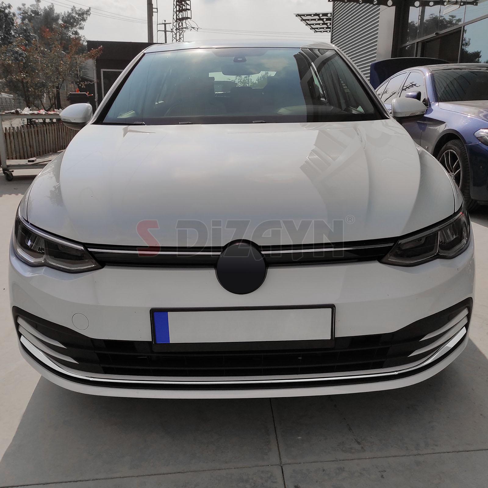 S-Dizayn VW Golf 8 HB Krom Ön Tampon Alt Çıtası 3 Prç. 2020-2024 S-Dizayn VW Golf 8 HB Krom Ön Tampon Alt Çıtası 3 Prç. 2020-2024