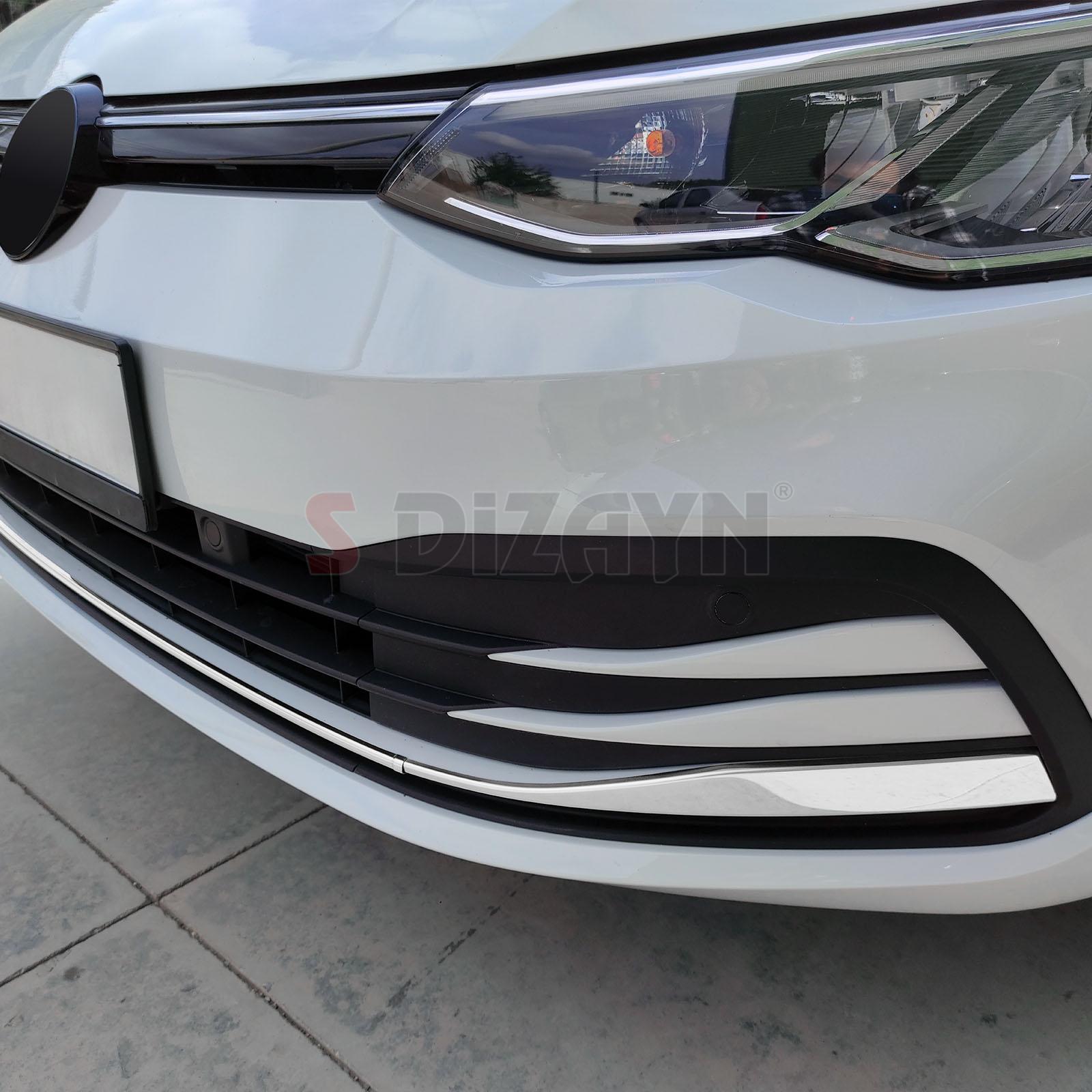 S-Dizayn VW Golf 8 HB Krom Ön Tampon Alt Çıtası 3 Prç. 2020-2024 S-Dizayn VW Golf 8 HB Krom Ön Tampon Alt Çıtası 3 Prç. 2020-2024