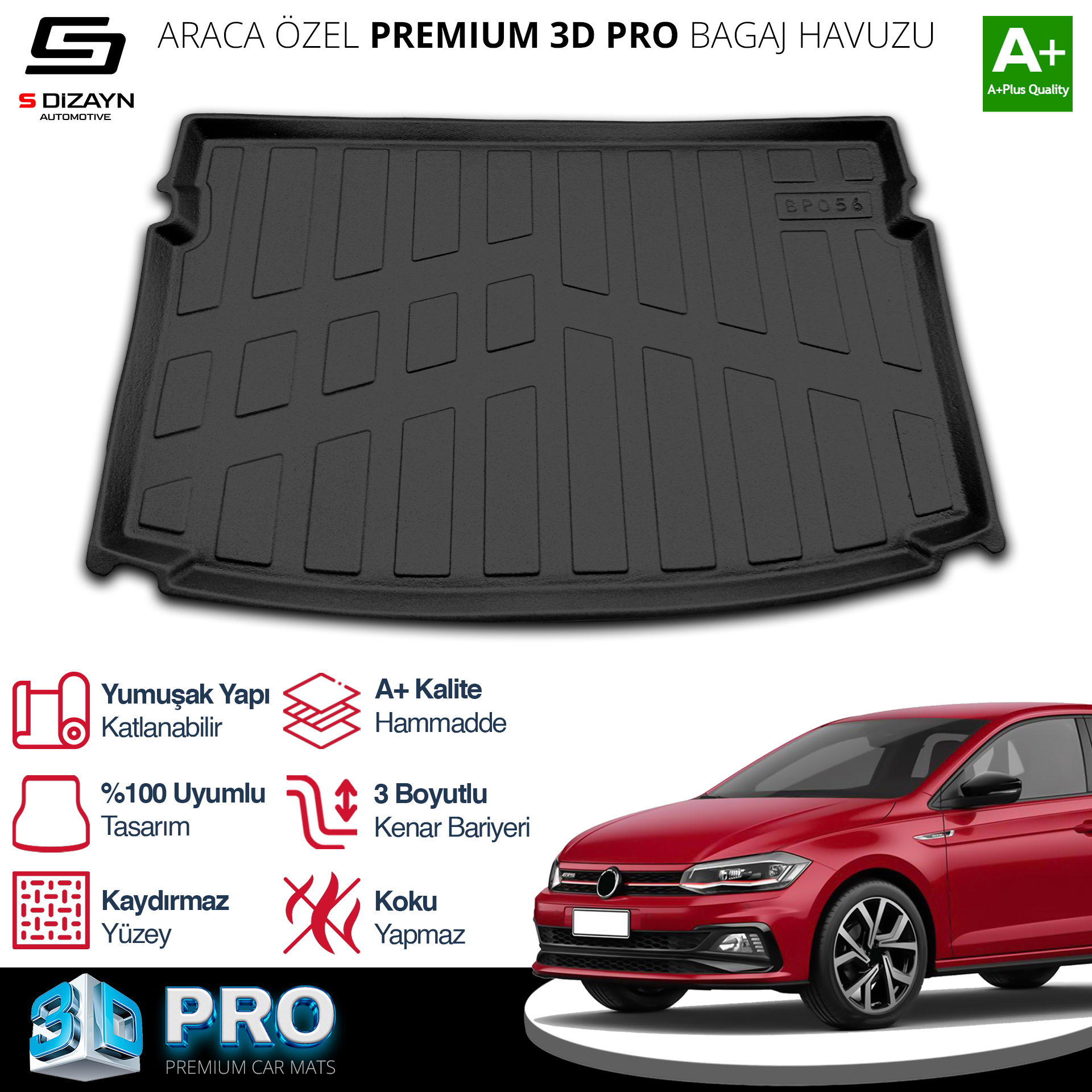 S-Dizayn VW Polo 3D Pro Bagaj Havuzu 2021 Üzeri A+ Kalite S-Dizayn VW Polo 3D Pro Bagaj Havuzu 2021 Üzeri A+ Kalite