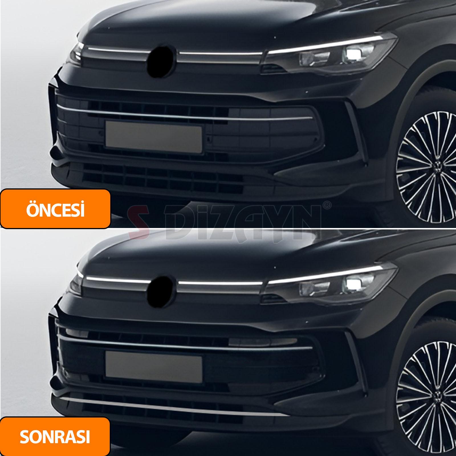 S-Dizayn VW Tiguan 3 Krom Ön Tampon Alt Çıtası 2024 Üzeri A+ Kalite S-Dizayn VW Tiguan 3 Krom Ön Tampon Alt Çıtası 2024 Üzeri A+ Kalite