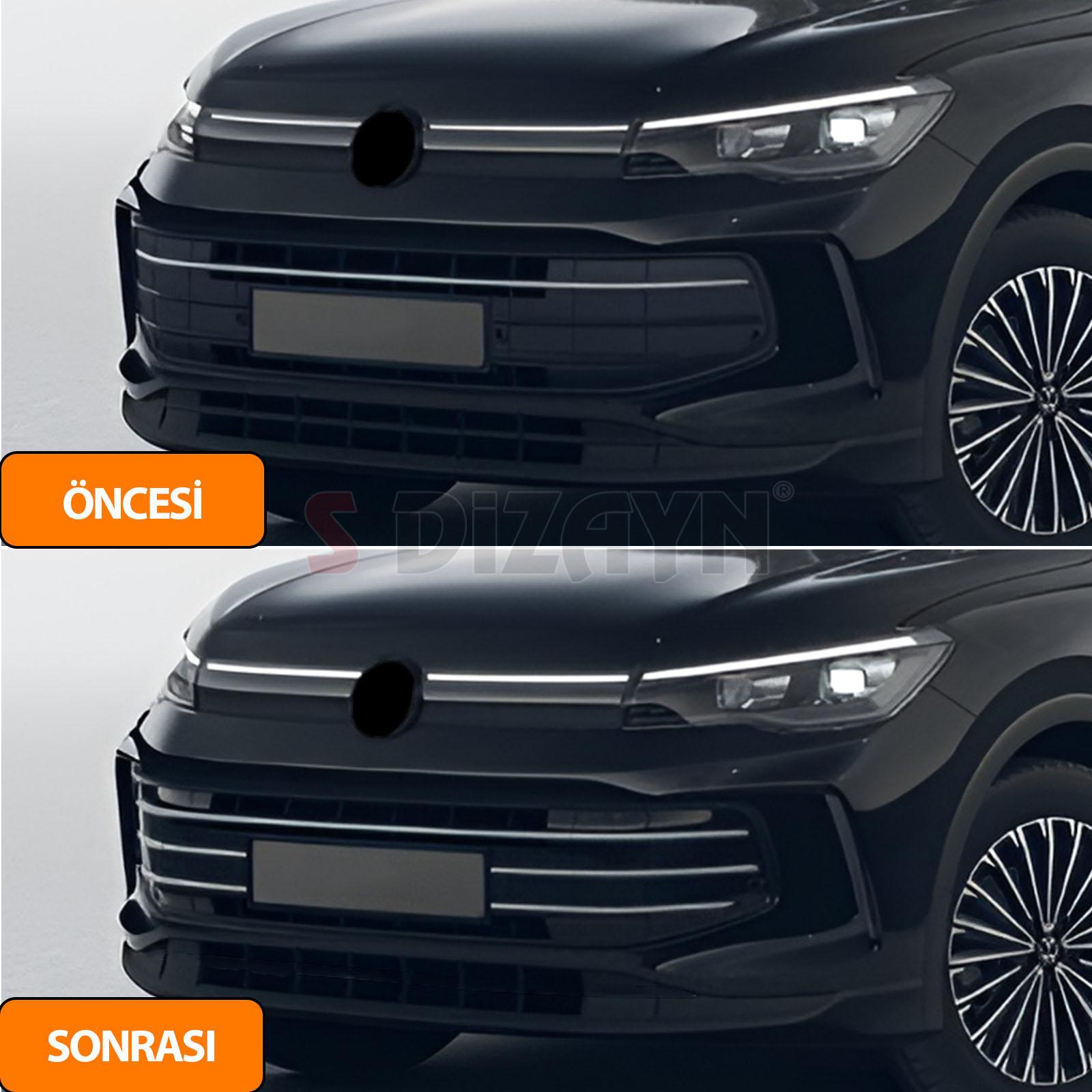S-Dizayn VW Tiguan 3 Krom Ön Tampon Çıtası 6 Prç. 2024 Üzeri A+ Kalite S-Dizayn VW Tiguan 3 Krom Ön Tampon Çıtası 6 Prç. 2024 Üzeri A+ Kalite