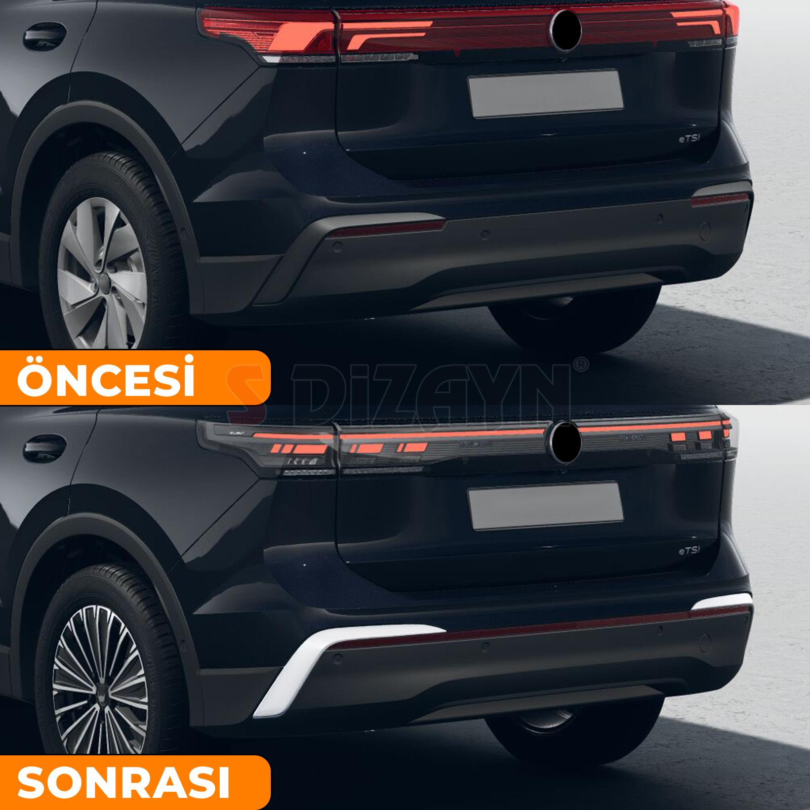S-Dizayn VW Tiguan Krom Arka Tampon Difüzör Çıtası OEM Still 2 Prç. 2024 Üzeri A+ Kalite S-Dizayn VW Tiguan Krom Arka Tampon Difüzör Çıtası OEM Still 2 Prç. 2024 Üzeri A+ Kalite