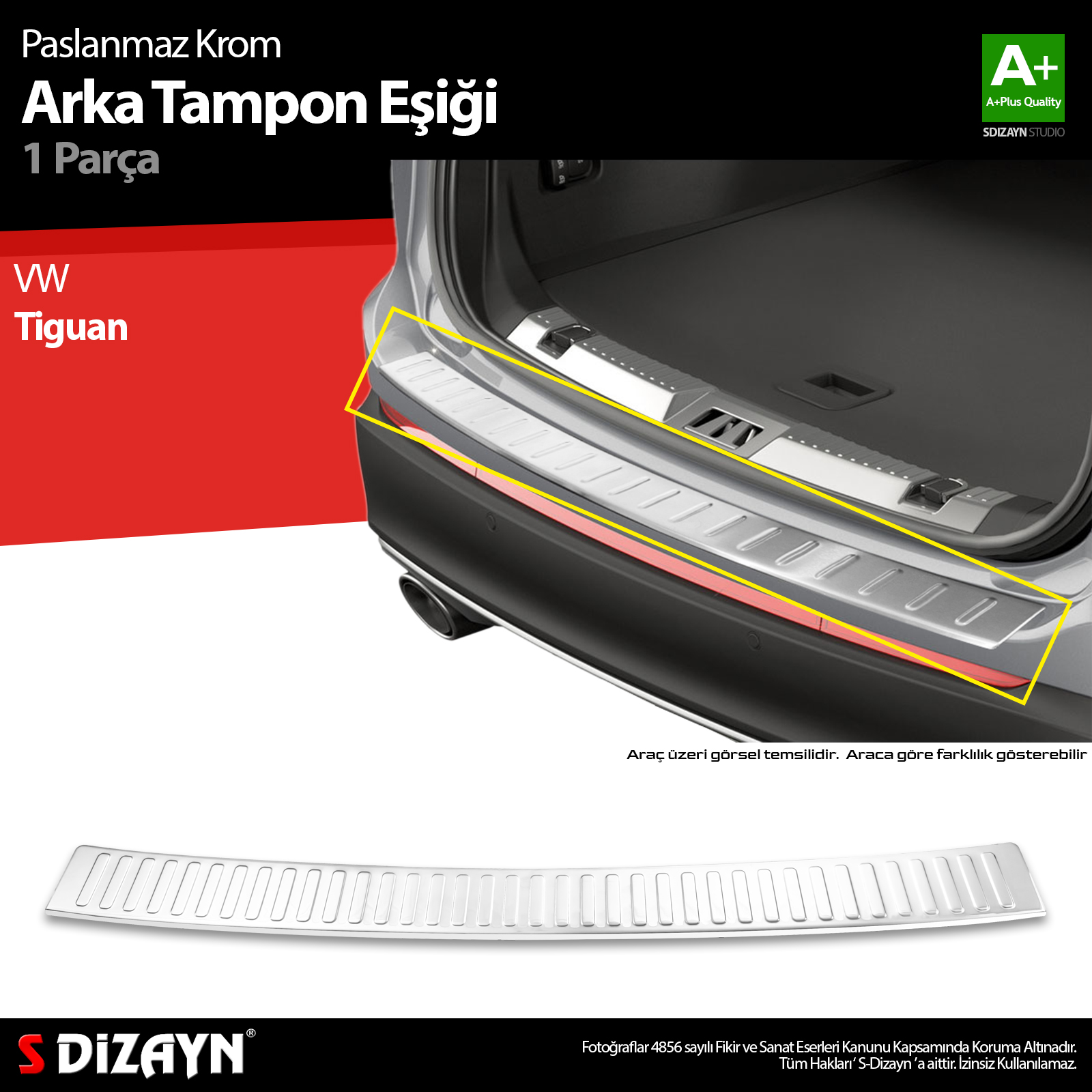 S-Dizayn VW Tiguan Krom Arka Tampon Eşiği 2024 Üzeri A+ Kalite S-Dizayn VW Tiguan Krom Arka Tampon Eşiği 2024 Üzeri A+ Kalite