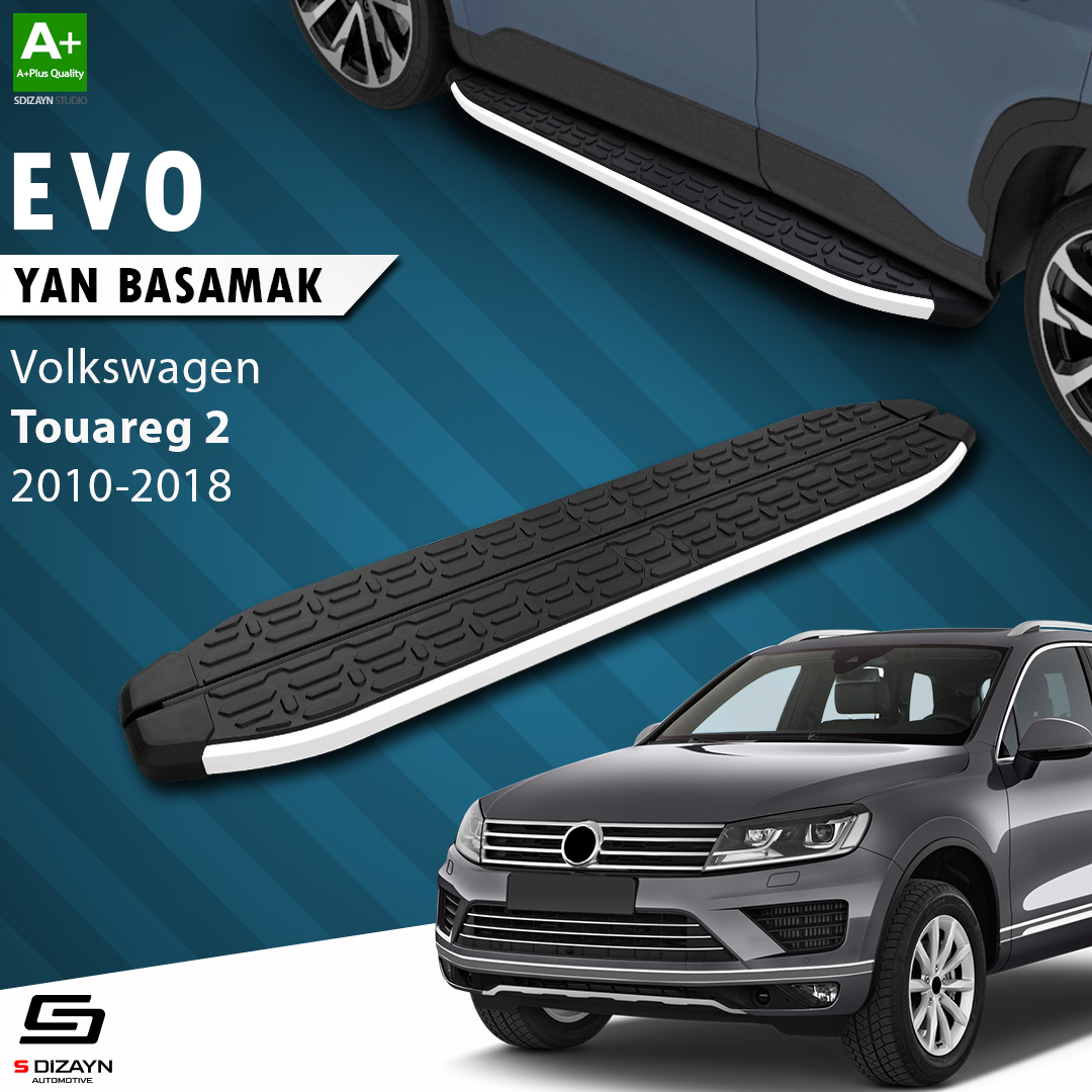 S-Dizayn VW Touareg 2 Evo Aluminyum Yan Basamak 193 Cm 2010-2018 A+ Kalite S-Dizayn VW Touareg 2 Evo Aluminyum Yan Basamak 193 Cm 2010-2018 A+ Kalite