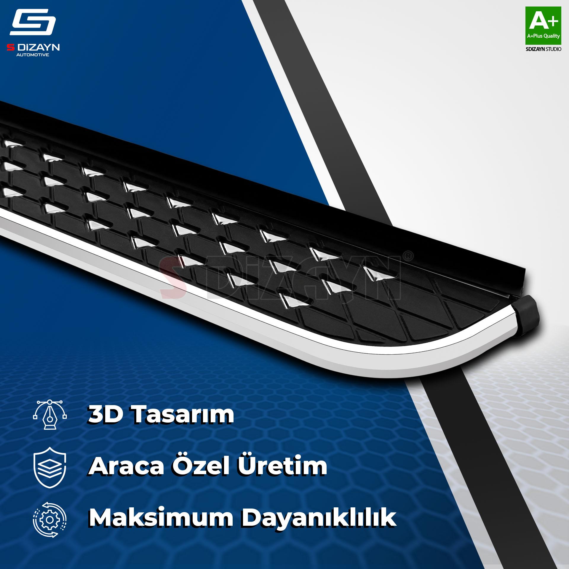 S-Dizayn VW Transporter T5 Uzun Şase Diamond Krom Yan Basamak 253 Cm 2003-2015 A+ Kalite S-Dizayn VW Transporter T5 Uzun Şase Diamond Krom Yan Basamak 253 Cm 2003-2015 A+ Kalite
