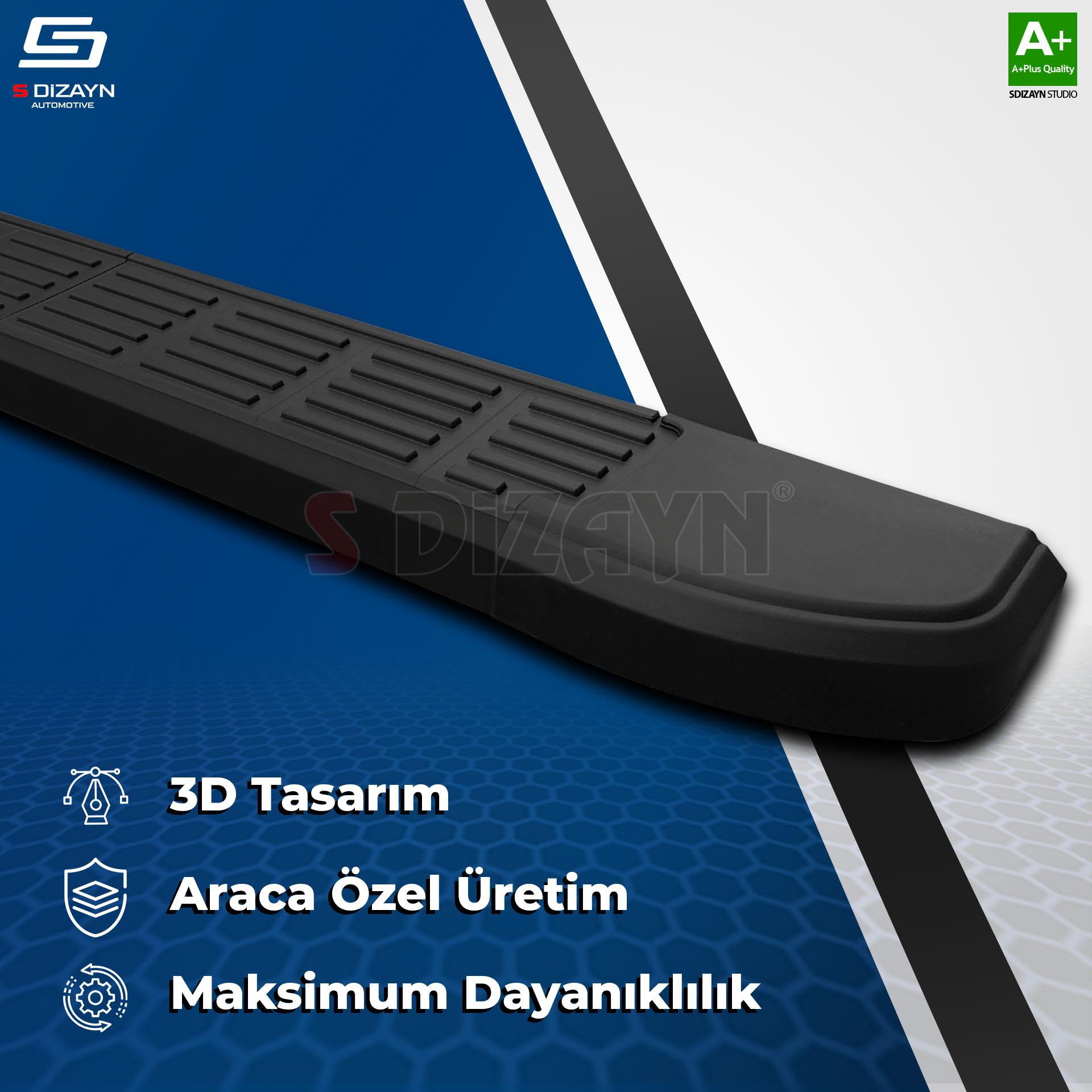 S-Dizayn VW Transporter T6.1 Kısa Şase S-Line Siyah Yan Basamak 213 Cm 2019-2025 A+ Kalite S-Dizayn VW Transporter T6.1 Kısa Şase S-Line Siyah Yan Basamak 213 Cm 2019-2025 A+ Kalite
