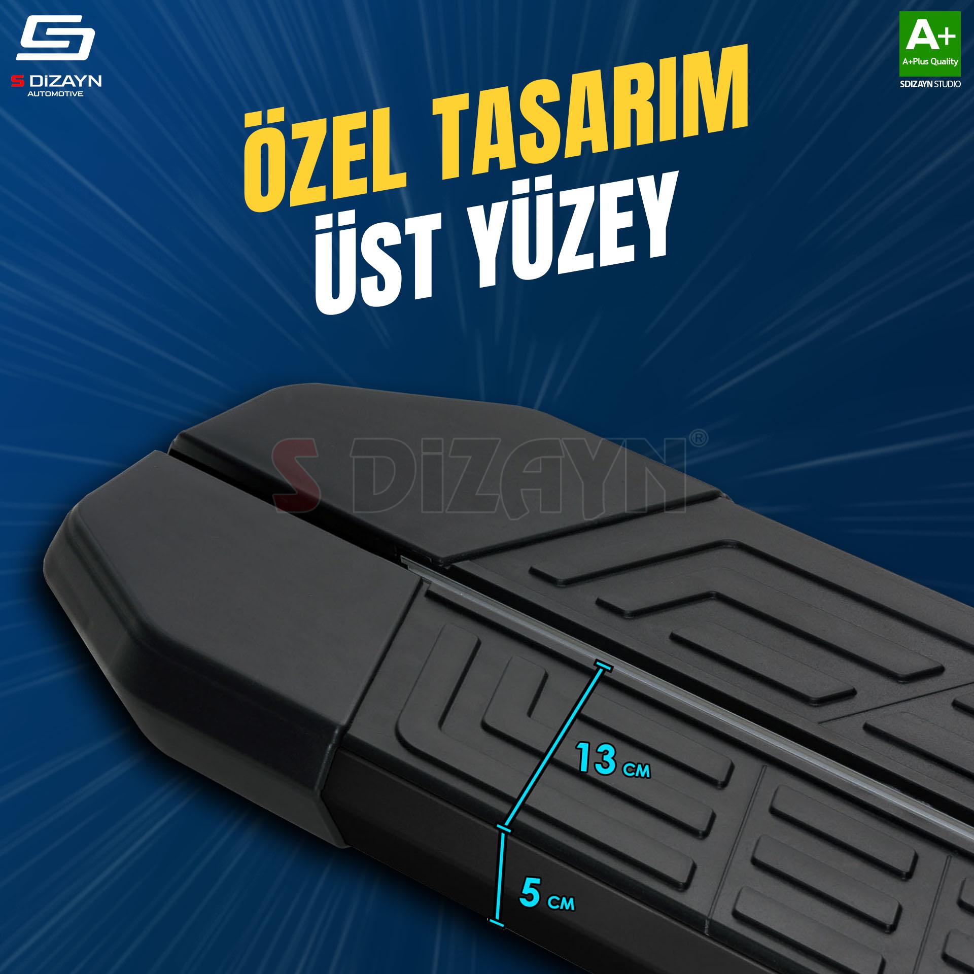 S-Dizayn VW Transporter T6.1 Uzun Şase NewLine Siyah Yan Basamak 253 Cm 2019-2025 A+ Kalite S-Dizayn VW Transporter T6.1 Uzun Şase NewLine Siyah Yan Basamak 253 Cm 2019-2025 A+ Kalite