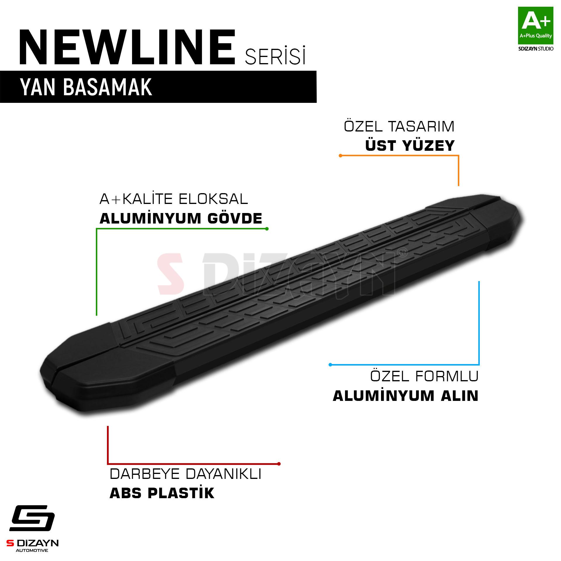 S-Dizayn VW Transporter T6.1 Uzun Şase NewLine Siyah Yan Basamak 253 Cm 2019-2025 A+ Kalite S-Dizayn VW Transporter T6.1 Uzun Şase NewLine Siyah Yan Basamak 253 Cm 2019-2025 A+ Kalite