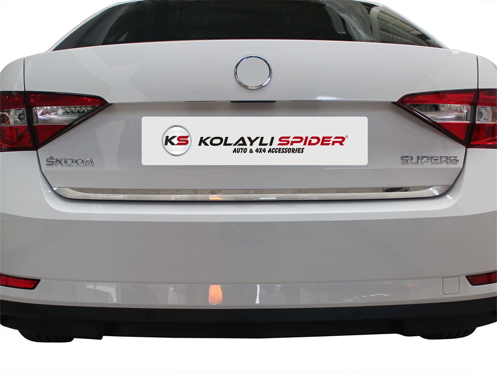 Skoda Super B8 Bagaj Alt Çıtası Krom 2015 ve Sonrası Skoda Super B8 Bagaj Alt Çıtası Krom 2015 ve Sonrası