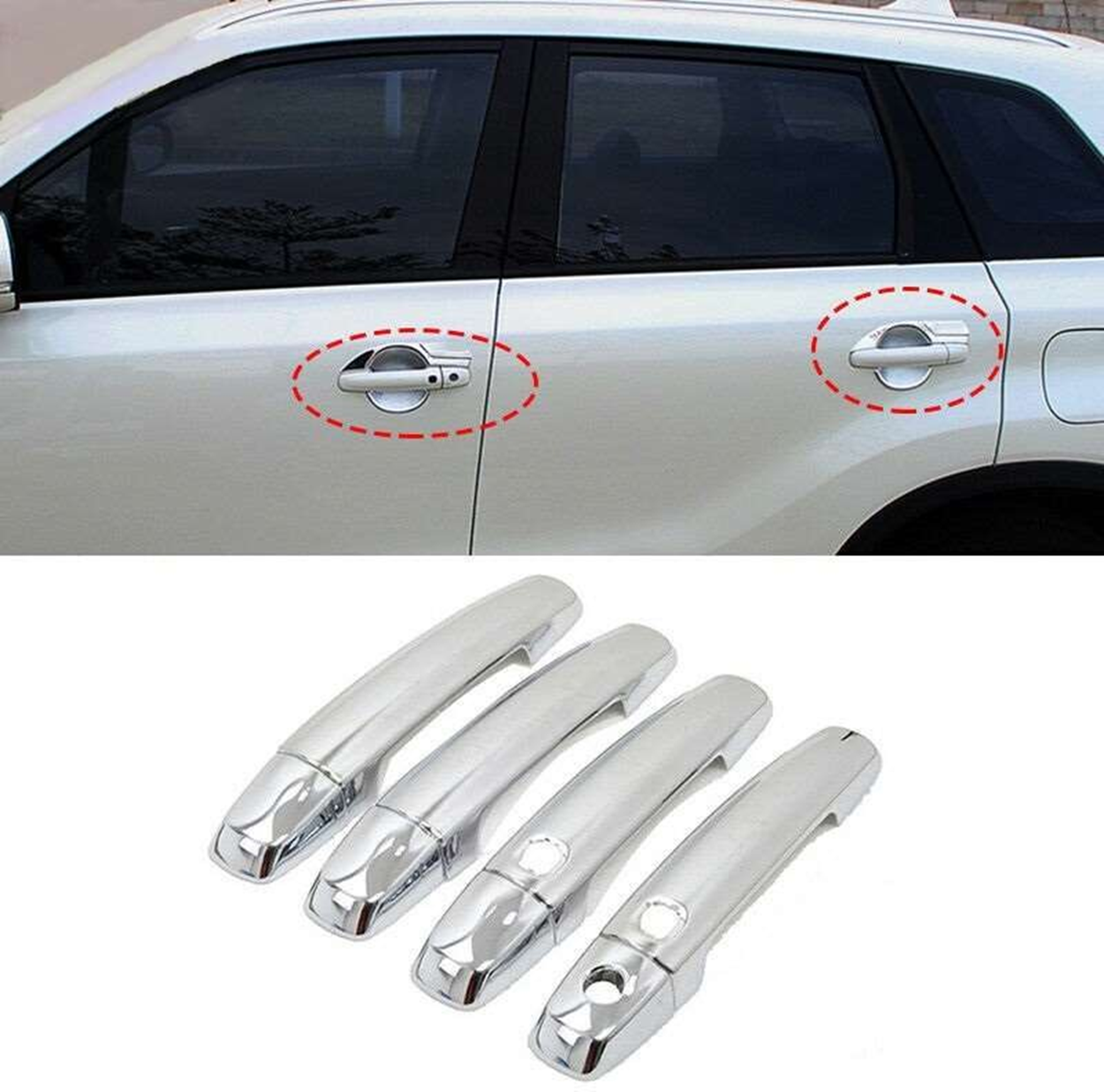 Suzuki Grand Uyumlu Vitara 2015 Sonrası Kapı Kolu (Sensörlü) ABS (Plastik) Krom Suzuki Grand Uyumlu Vitara 2015 Sonrası Kapı Kolu (Sensörlü) ABS (Plastik) Krom