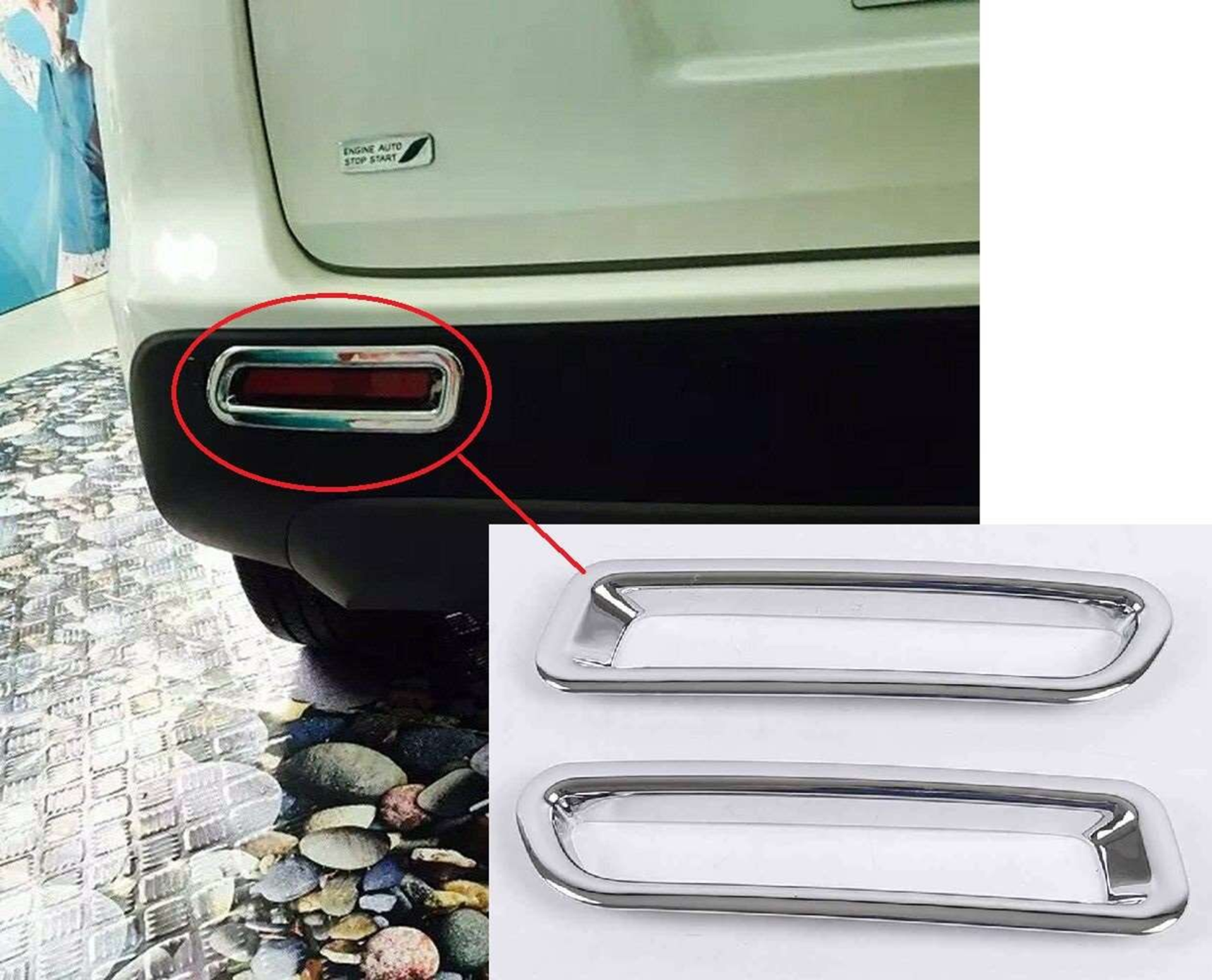 Suzuki Grand Uyumlu Vitara 2015 2019 Arka Reflektör Çerçevesi Krom Suzuki Grand Uyumlu Vitara 2015 2019 Arka Reflektör Çerçevesi Krom