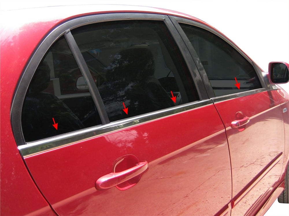 Tata Vista/Indica 2 Cam Çıtası 4 Prç Krom 2008 ve Sonrası Tata Vista/Indica 2 Cam Çıtası 4 Prç Krom 2008 ve Sonrası