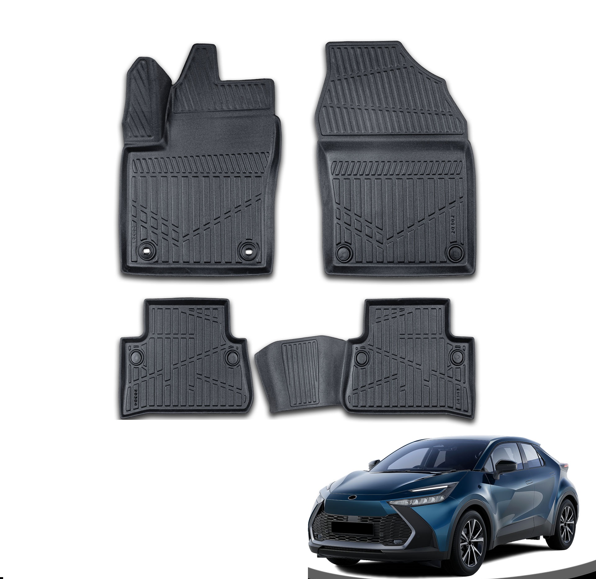 S-Dizayn Toyota C-HR 3D Pro Havuzlu Paspas 2023 Üzeri A+ Kalite S-Dizayn Toyota C-HR 3D Pro Havuzlu Paspas 2023 Üzeri A+ Kalite