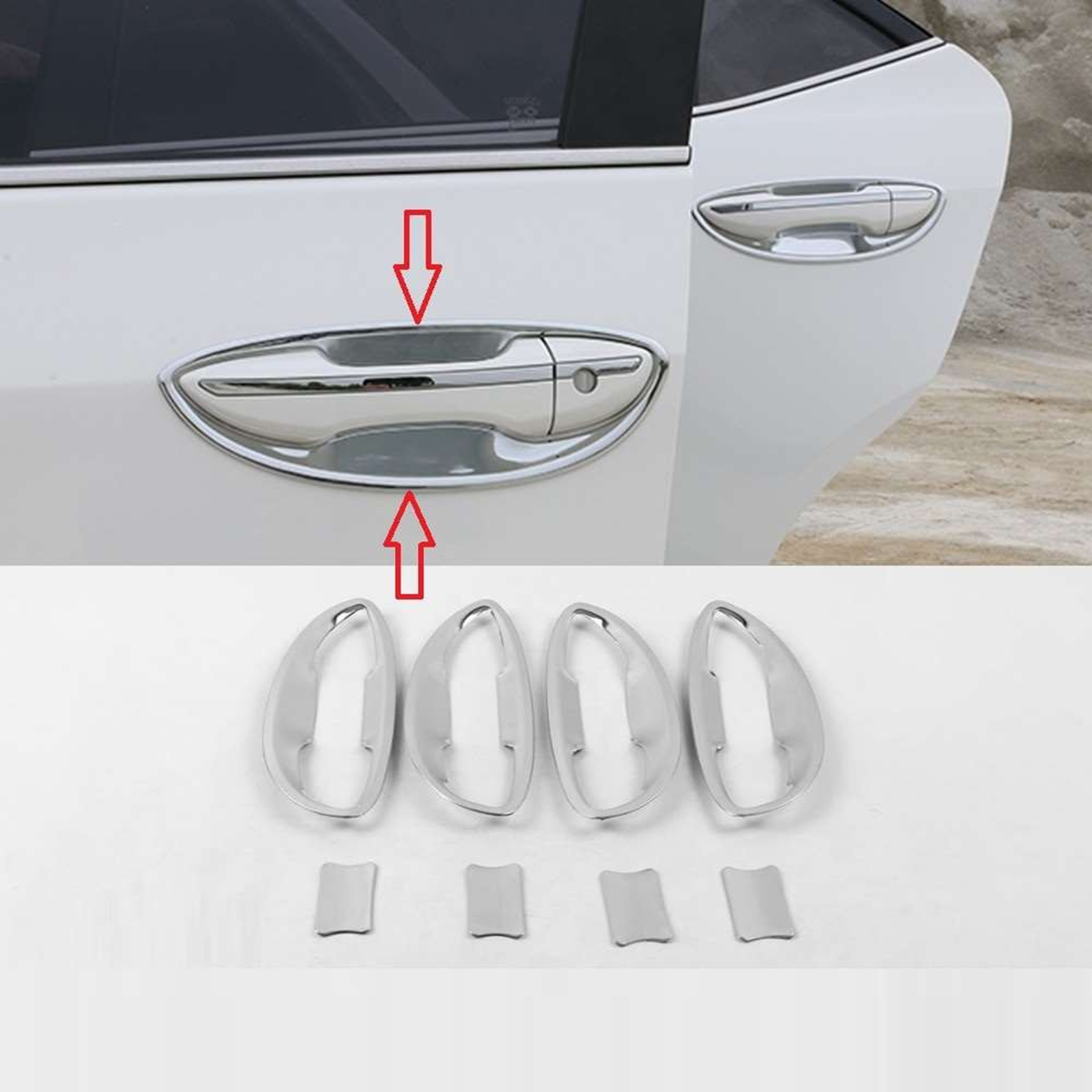 Toyota Corolla Uyumlu 2013 2018 Dış Kapı Kolu İç Kaplama Abs (PLASTİK) Krom Toyota Corolla Uyumlu 2013 2018 Dış Kapı Kolu İç Kaplama Abs (PLASTİK) Krom