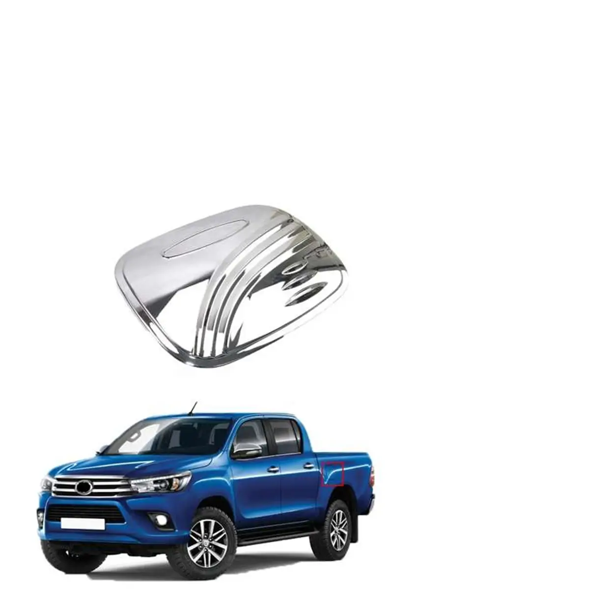Toyota Hilux Uyumlu 2016 Sonrası Depo Kapağı Kaplama Krom Toyota Hilux Uyumlu 2016 Sonrası Depo Kapağı Kaplama Krom