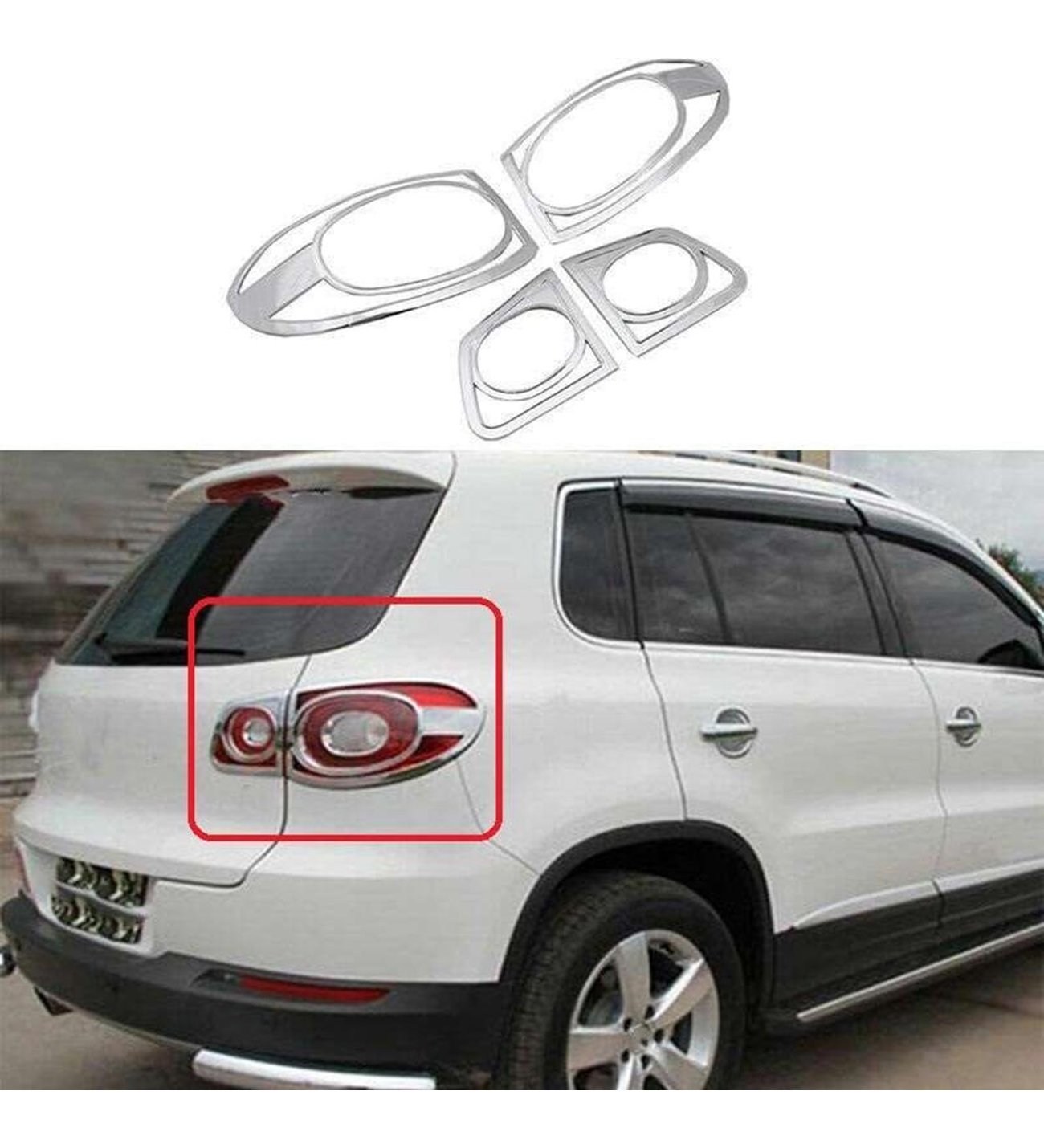 Volkswagen Tiguan Uyumlu 2008 2011 Arka Stop Kaplama ABS(Plastik) Krom Volkswagen Tiguan Uyumlu 2008 2011 Arka Stop Kaplama ABS(Plastik) Krom