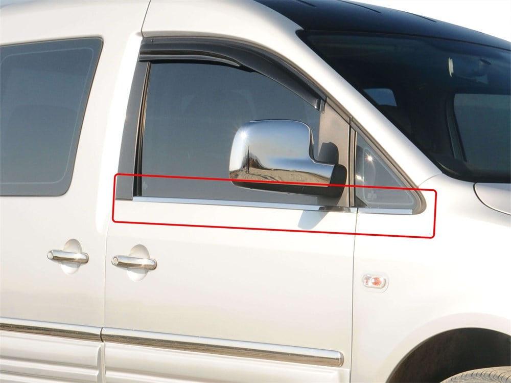 VW Caddy Cam Çıtası 4 Prç Krom 2003-2010 VW Caddy Cam Çıtası 4 Prç Krom 2003-2010