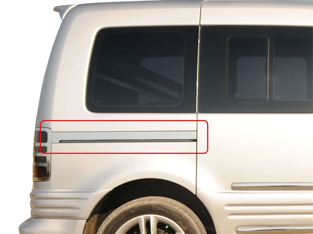 VW Caddy Sürgülü Kapı Çıtası 2 Prç Krom 2003-2010 VW Caddy Sürgülü Kapı Çıtası 2 Prç Krom 2003-2010