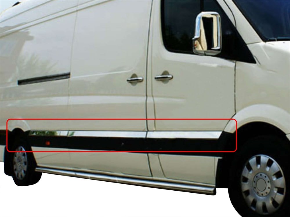 VW Crafter Yan Kapı Çıtası 10 Prç Krom (Ext.U) 2006-2011 VW Crafter Yan Kapı Çıtası 10 Prç Krom (Ext.U) 2006-2011