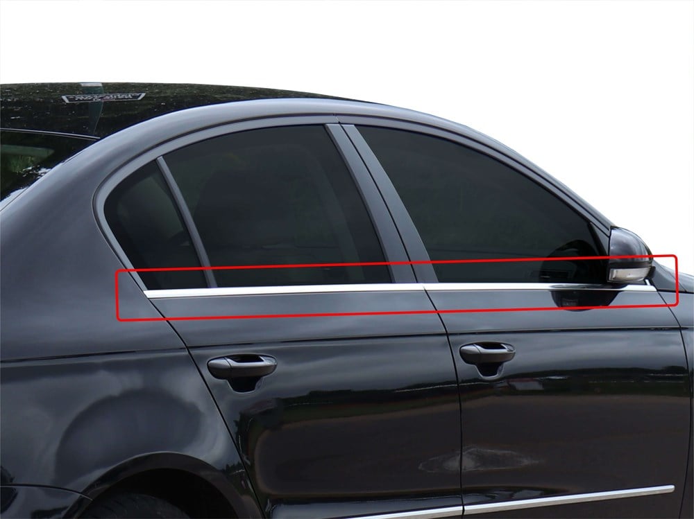 VW Passat 3C B6 Cam Çıtası 4 Prç Krom 2005-2011 VW Passat 3C B6 Cam Çıtası 4 Prç Krom 2005-2011
