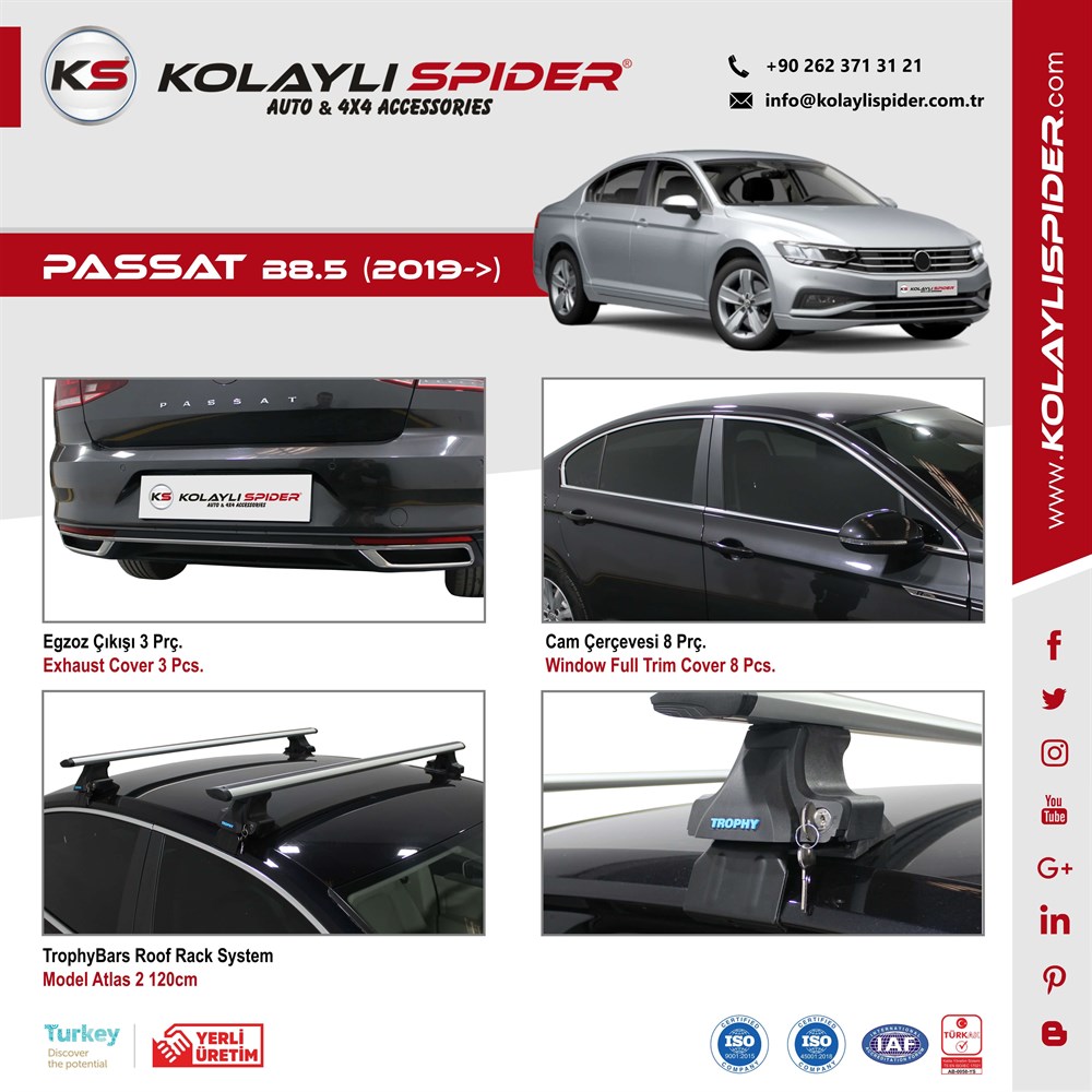 VW Passat B8.5 Ön Tampon Çıtası Krom 2019 ve Sonrası VW Passat B8.5 Ön Tampon Çıtası Krom 2019 ve Sonrası