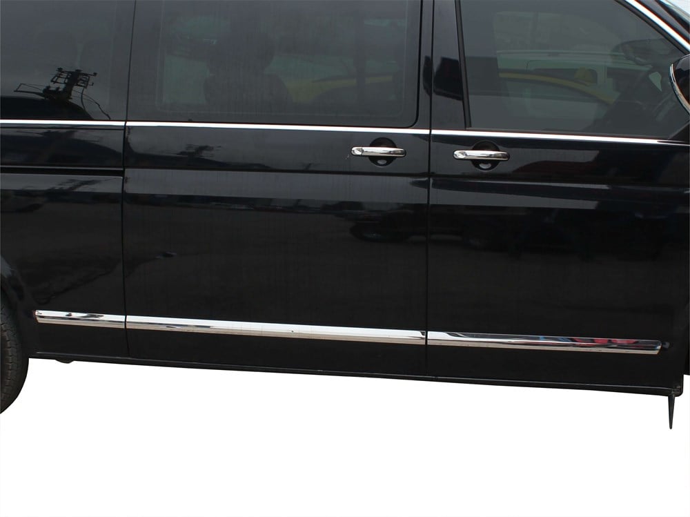 VW Transporter T6.1 Yan Kapı Çıtası 7 Prç. Krom 2020 ve Sonrası VW Transporter T6.1 Yan Kapı Çıtası 7 Prç. Krom 2020 ve Sonrası