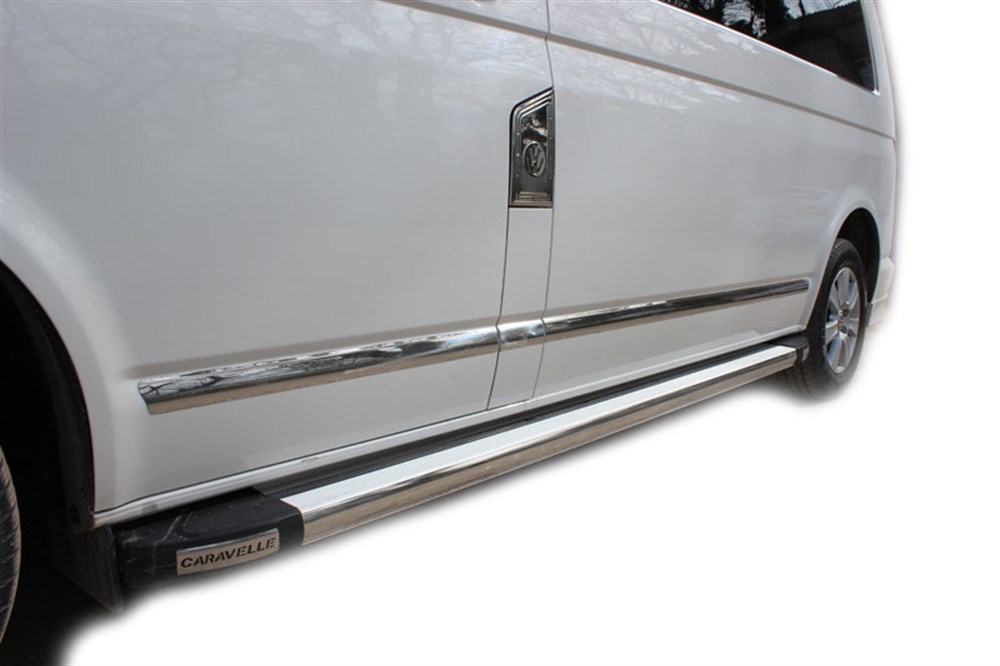 VW Transporter T6 Yan Kapı Çıtası 7 Prç Krom (U.Ş) 2015 ve Sonrası VW Transporter T6 Yan Kapı Çıtası 7 Prç Krom (U.Ş) 2015 ve Sonrası